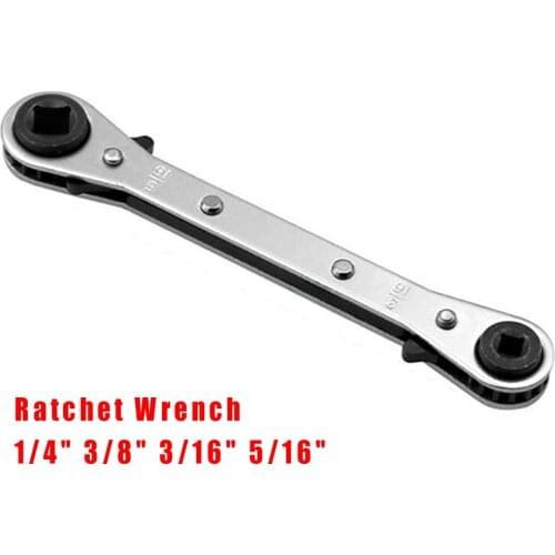 Ratchet Wrench Double Head Reversible Opening Changing Refrigeration Tools Car Repairing 1/4 3/8 3/16 5/16Inch Ratchet Spanner H