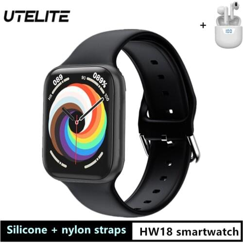 UTELITE IWO HW18 Smart Watch 1.6inch Screen 40MM Series 6 Bluetooth-compatible Call Women Men Watch Fitness Watches PK IWO HW12