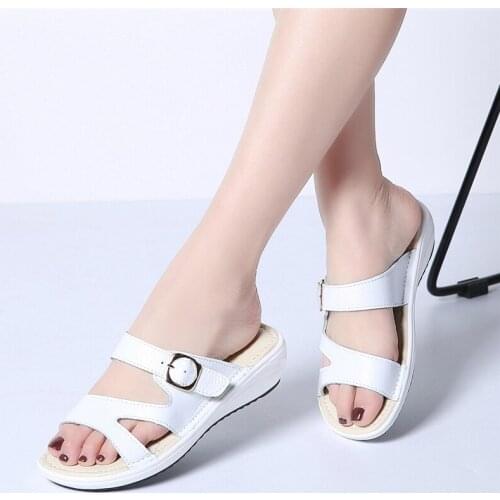 2020 Summer women slippers flat sandals slides shoes black white beach slippers comfortable sandals flip flops female shoes 859