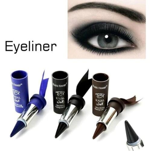 1 Pc Women Smoky Eyes Eyeliner Pencil Thick Pencil Eyes Gel Black Liner / Bold Eyeliner Color Blue Black Waterproof Long Last