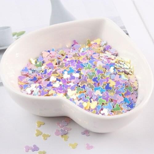 10g/pack Mickey head sequined costumes hand-stitched by Lentejuelas DIY wedding decorative clay filled nail art Paillettes