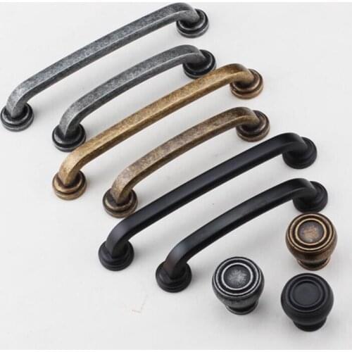128mm vintage distress furniture handles antique tin kitchen cabinet wardrobe door handle pull 5" antique dresser cupboard pulls
