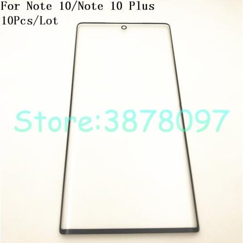 10Pcs/Lot Front Touch Screen Outer Glass Lens Repair Replacement For Samsung Galaxy Note 10 N970 & Note 10 Plus N975 Touchscreen