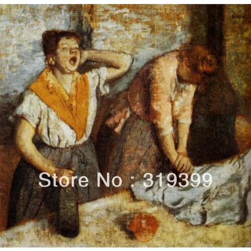 100% handmade Oil Painting Reproduction on Linen Canvas,Laundry Girls Ironing by edgar degas,Free DHL Shipping,oil paintings