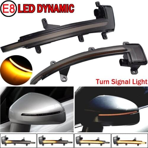 2pcs Dynamic Turn Signal Light LED Side Wing Blinker Light For Audi TT TTS MK2 8J 2007-2014 TTRS R8 Rearview Mirror Indicator