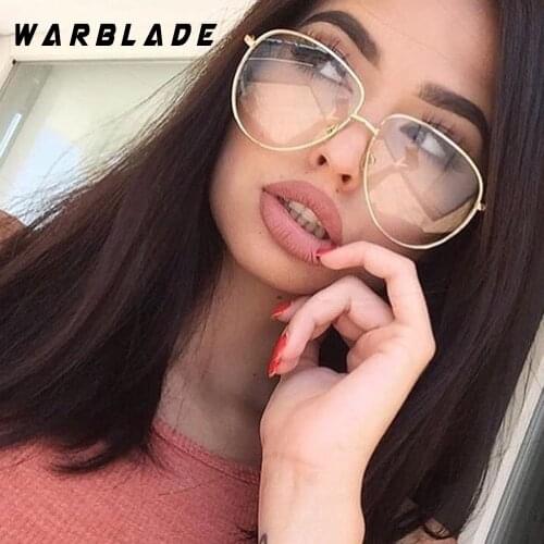 2018 fashion glasses with transparent glasses branding clear glasses gold frame men women spectacles myopia nerd eyeglasses