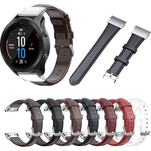 26 22 20mm Leather Watchband For Garmin Fenix 6 6S 6X 5 5S 5X Sport Watch Band Replacement Strap for forerunner945 Smartwatch