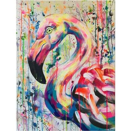 Full Diamond Embroidery Flamingo picture 5d diy Square Diamond Painting Cross Stitch kits rhinestone Needlework Home Decoration