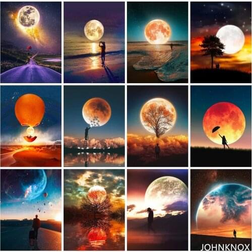 Moon Planet Diamond Painting 5D Diy Diamond Embroidery Full Round& Square Drill Diamond Mosaic Cross Stitch Home Decor
