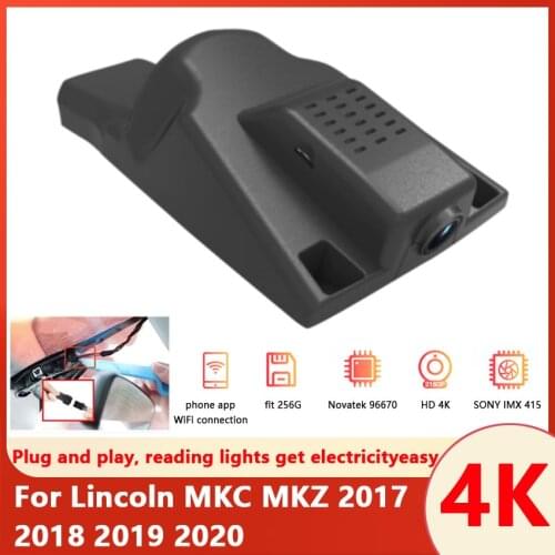 4K Car Driving Recorder Easy to install For Lincoln MKC MKZ 2017 2018 2019 2020 DVR Wifi Video Recorder Dash Cam Camera hd 2160P