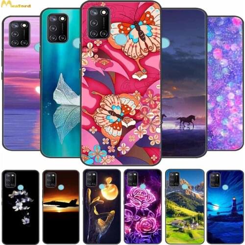For Realme C17 Case Silicone Soft Black Back Cover For OPPO Realme C17 GT 5G Phone Case RealmeC17 6.5" TPU Funda Flowers Tiger