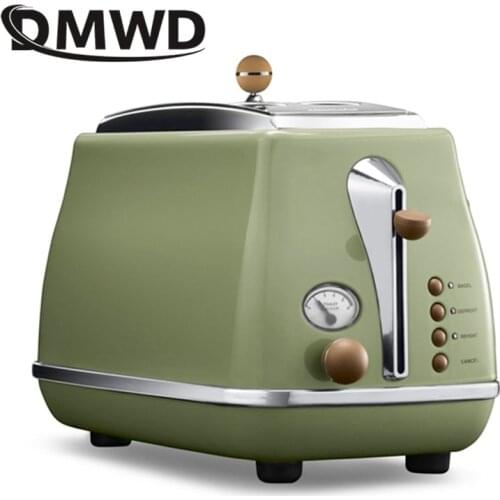 DMWD Toaster Italian technology Breakfast machine household automatic Single/double sides baking stainless steel liner Retro