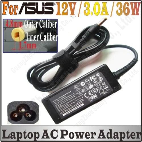 DHL Shipping, Wholesale AC Adapter Charger For asus 12V 3A Eee PC 701 900 901 902 904 1000 4.8mm*1.7 Brand Reliable Quality