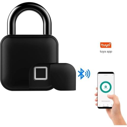 Fingerprint Padlock Tuya Bluetooth Fingerprint Door Lock Smart Lock Heavy Duty Biometric Padlock Ideal For All Padlock