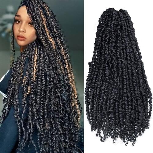 YxCheris Synthetic Passion Twist Pre-looped Fluffy Crochet Braid Hair Ombre Braiding Hair Extensions 3D Cubic Twist Crochet Hair