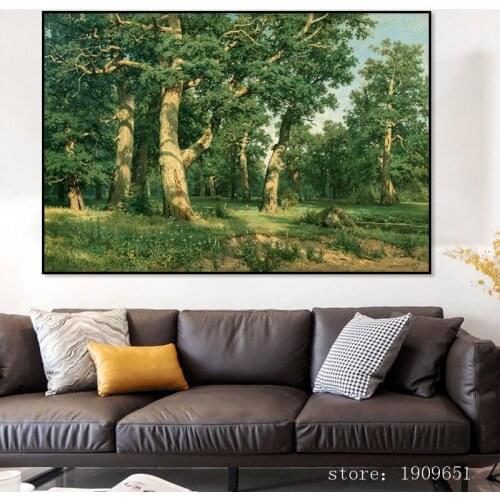 Classical Russias original forest landscape canvas printings oil painting printed on cotton home wall art decoration picture