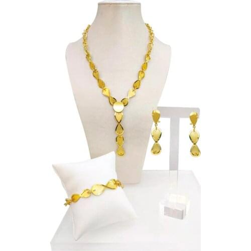 Fashion African Dubai Gold Jewelry Women African Beads Set Nigerian Bridal Jewelry Sets Wedding Accessories 8/5000 Italian Gold