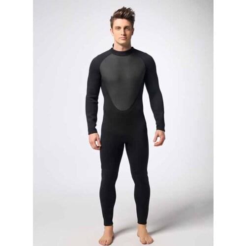 Men 3 mm thick paragraph one-piece long diving suit men black swim wear wear-resisting surfing wear size S-XXL Warm Wetsuit