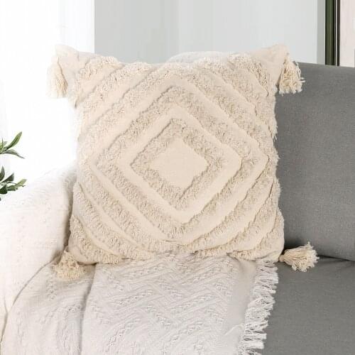 PillowCase Tufted Tassels Decorative Cushion Pillow Cover Handmade,Decoration Home Bedroom For Living Room Sofa 45x45Cm/30x50Cm