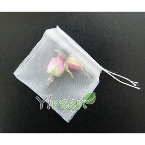 100pcs/lot 60 X 70mm Nylon filter bag, Single Strings Half-transparent tea bag, Bags of tea leaf, flower seed, Herbal Plant