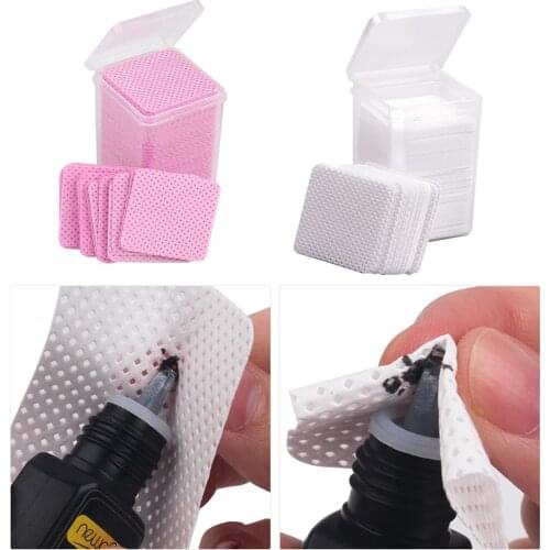 200PCS Smooth Cutton Pad Quick Wipe For Eyelash Extensions Glue Bottle Mouth Glue Remover Of Cosmetics Makeup Tools