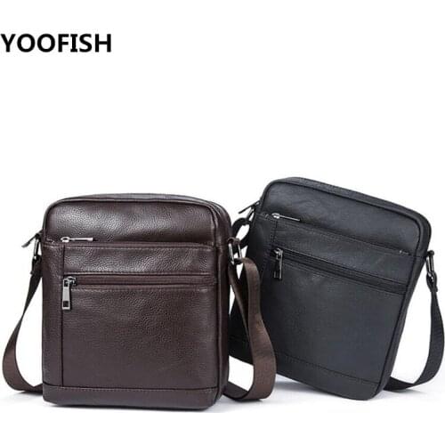 Casual style Genuine fashion Leather Black/Brown Classic Travel Bag handbag shoulder bag Crossbody Bags Free shipping