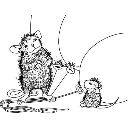 Mouse Transparent Clear Silicone Stamp/Seal for DIY scrapbooking/photo album Decorative clear stamp B0073