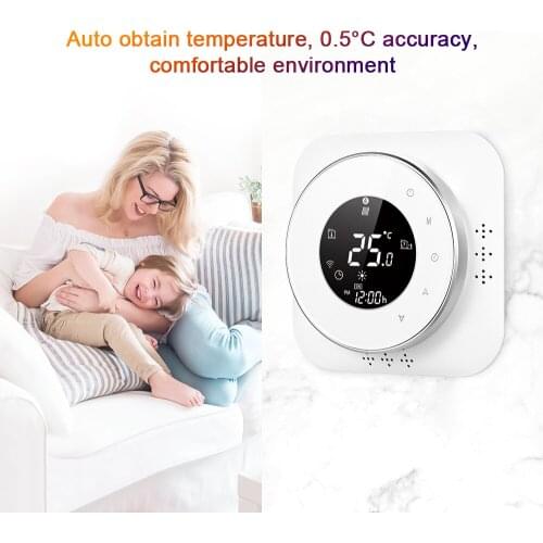 95-240V Wi-Fi Smart Thermostat 5+1+1 Six Periods Programmable Thermostat Voice Control Backlight Boiler Heating Thermoregulator