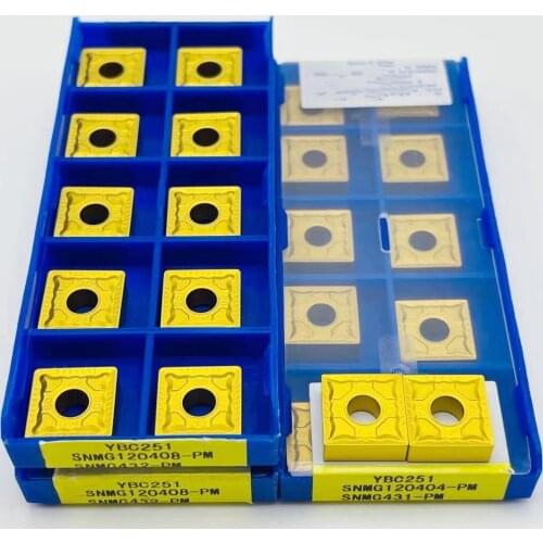 SNMG120404 PM YBC251 SNMG120408 PM YBC251 SNMG431 SNMG432 CT CNC carbide inserts Lathe cutting tool 10PCS/BOX