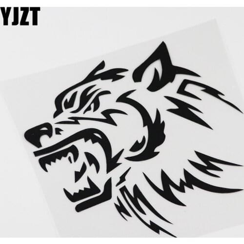 YJZT 16.3CM*15.5CM Tribal Wolf Animal Aggression Raptor Rage Vinyl Car Sticker 13C-0071