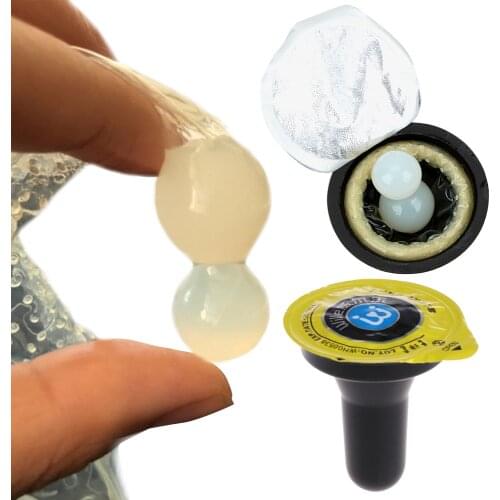 Female G Spot Stimulation Granule Flexible Beads Condom Hyaluronic Acid Safety Male Sex Special Lasting Condoms Adult Product