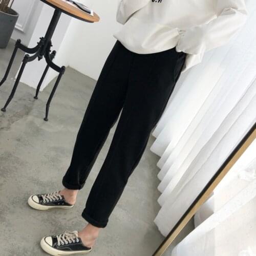 Winter Warm Thicken Women Suit Pants Elastic Waist Women Pencil Pants Plus Size Office Ladies Long Pants Elegant Women Trousers