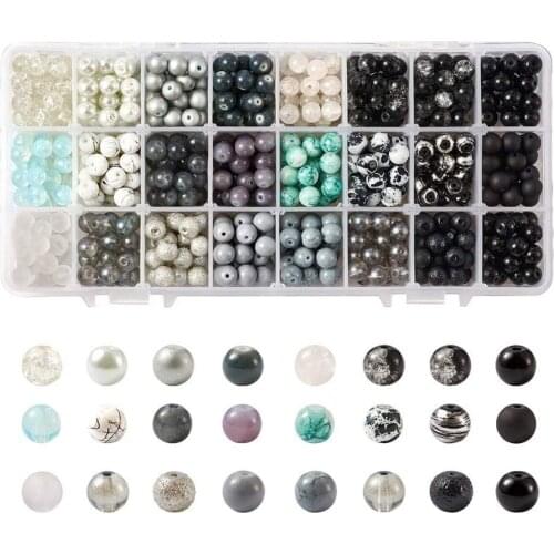 24 granary glass beads DIY jewelry accessories set of handmade beaded materials