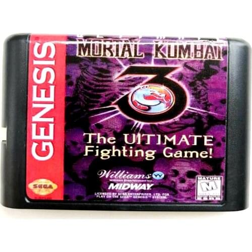 Mortal Kombat 3 The Ultimate Fighting Game 16 bit MD Memory Card for Sega Mega Drive 2 for SEGA Genesis Megadrive