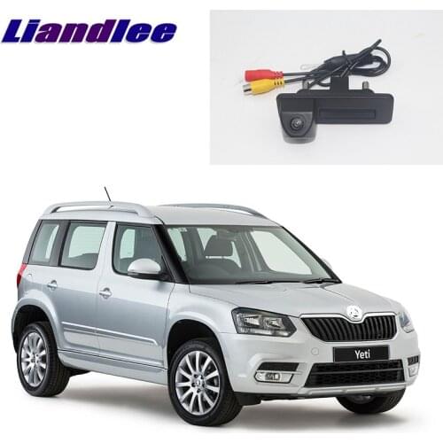 LiandLee Car Trunk Handle Rear View Reversing Parking Camera For Skoda Yeti 5L 2009~2017