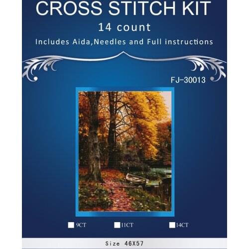 Top Quality Lovely Hot Sell Counted Cross Stitch Kit embroidery kitsOrnaments Similar DMC FJ-30013 similar dim Gold forest