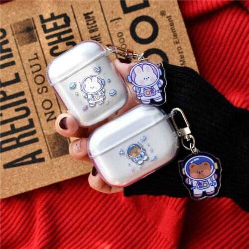 New Astronaut Wireless Earphone Charging Box Cover Bag for Apple AirPods Pro Soft Protective Case with Astronaut Ornament Cover