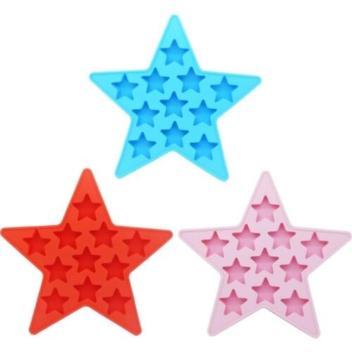 Five Star Cool Silicone Ice Cube Tray Freeze Mold Mini Star Pendant Resin Molds