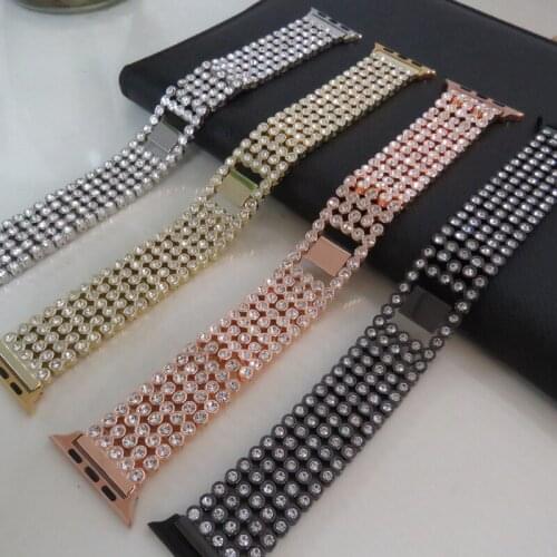 Series 6/5/4/3/2/1/SE strap for apple watch band 44mm 42mm iwatch band 40mm 38mm metal bracelet Butterfly buckle watchband
