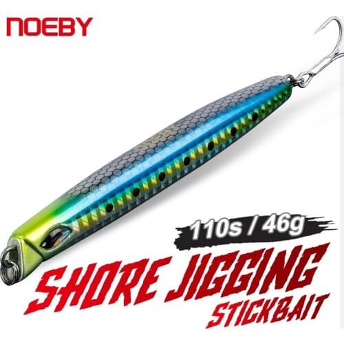 Noeby Tobiking Sea Fishing Lure Stickbait NBL1902 Pencil Bait 110mm 46g Hard Lure Artificial Lead Baits Vertical Jigging Lure