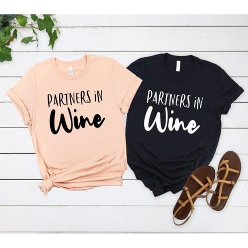 Skuggnas New Arrival Partners in Wine Shirt Wine Shirt Gift for Wine Lover Funny Wine Shirt Gift for Best Friend Couples tshirt