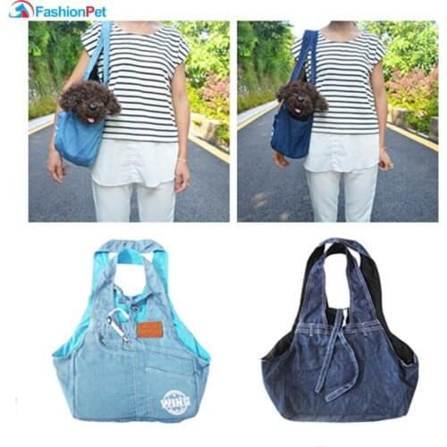 New Fashion Two Colors Pet Supplies Dog Cat Bag Jeans Carrier for Traveling and Walking