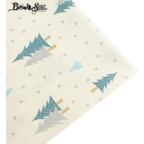 Booksew Trees Design 100% Cotton Twill Fabric Sewing Cloth Home Textile Handmade Bedsheet Patchwork DIY Dress Baby Quilts Tissu
