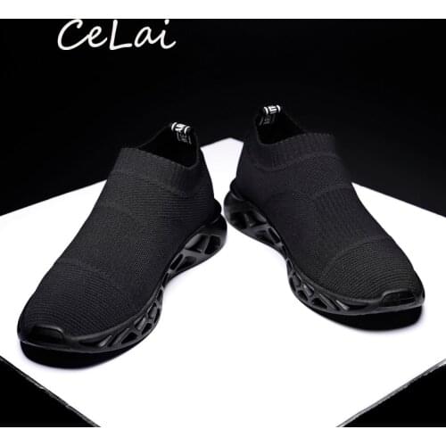 CeLai Thin Shoes For Summer White Shoes Men Sneakers Teen Shoes Trend 2020 Male Feel Socks Shoes tenis masculino chaussure A-062