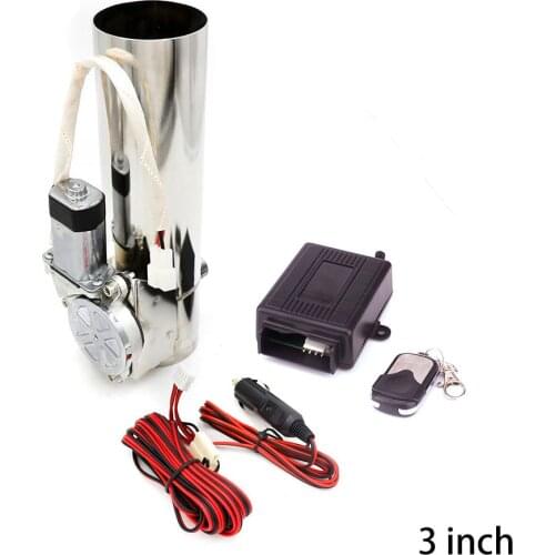3" 76mm Exhaust Control Valve Exhaust Pipe Electric Pipe Exhaust Electrical Cutout with Remote Control Wholesale Valve
