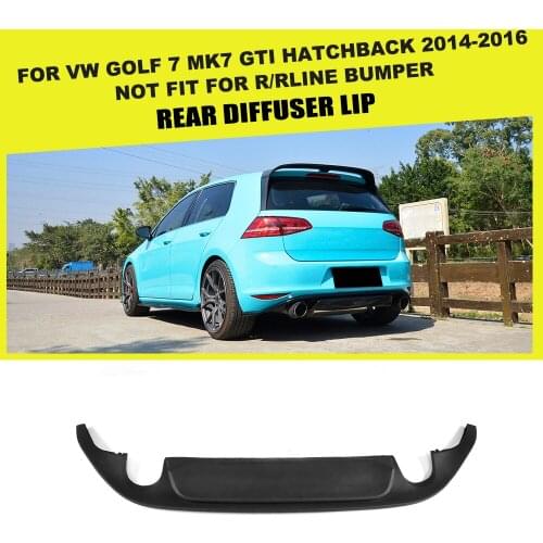 PU Car Rear Diffuser Lip Bumper Protector For VW GOLF 7 MK7 GTI Hatchback 14-16 NOT fit for R Rline bumper