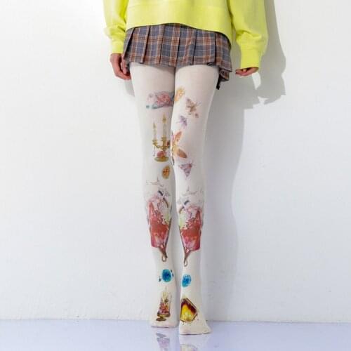 Second Element Cool Printed Women Pantyhose Free Shipping