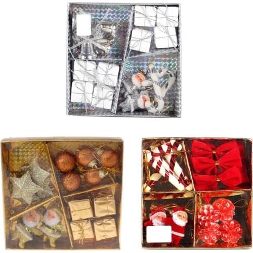 12-16pcs Christmas Balls Baubles Shatterproof Hanging Xmas Tree Ornaments Decor