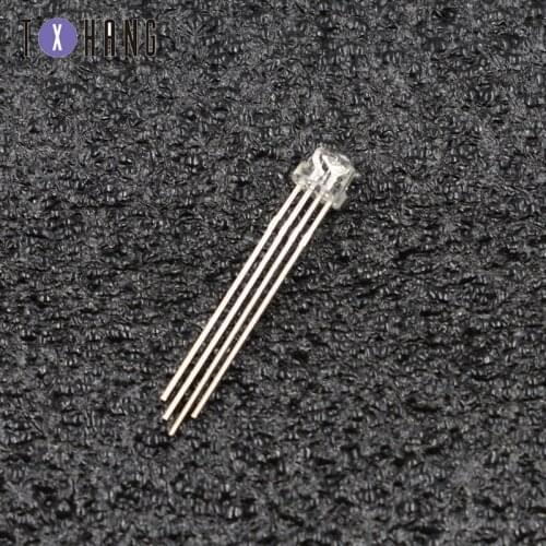 20/50/100PCS 5mm Straw Hat 4pin RGB Tri-Color Common Anode LED light