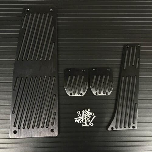 Car-Styling Color Black 3Pcs MT Brake Foot Rest Pedals Plate for BMW 5 Series 2003-2010 E60 E61 M Power